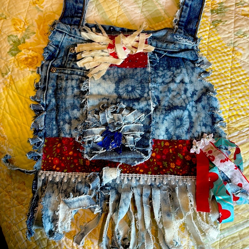 Handmade blue jean bag!!